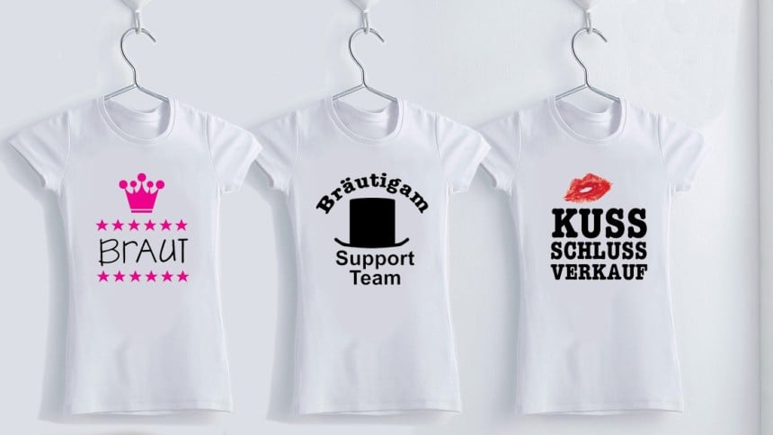 Junggesellenabschied Tshirt selbst bedrucken