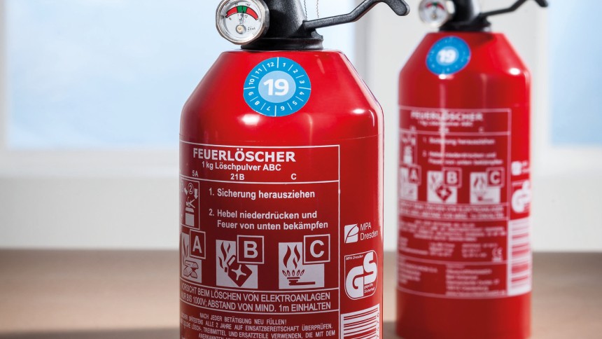 Prüfplaktten für Feuerlöscher