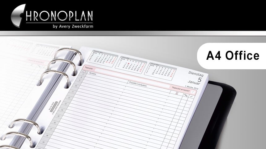 Kalendereinlagen A4 Format Chronoplan Filofax