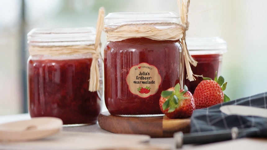 Marmeladenetikett zum selbst bedrucken