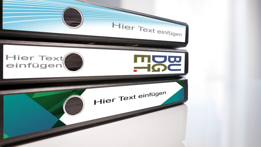 Ordneretiketten für schmale Ordner