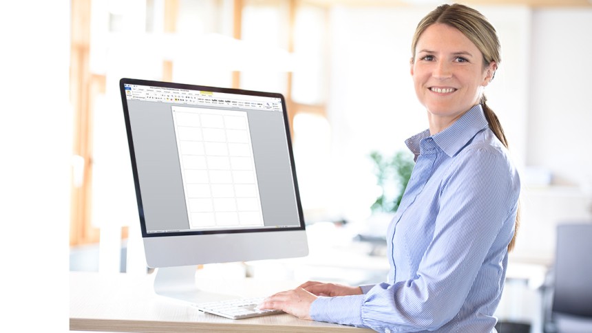 Word Vorlagen Gratis für Etikettendruck