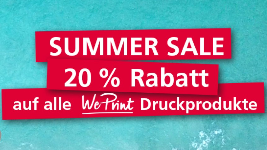 Summer Sale beim WePrint Druckservice für Aufkleber