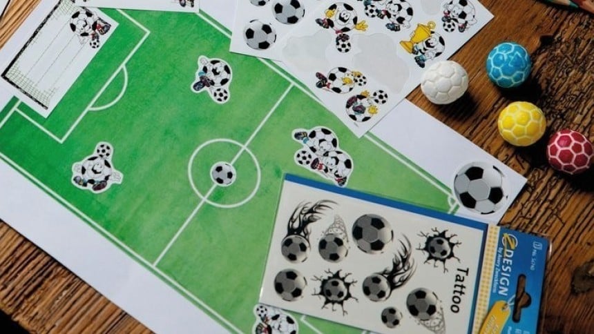 Fussball Sticker und Tattoos