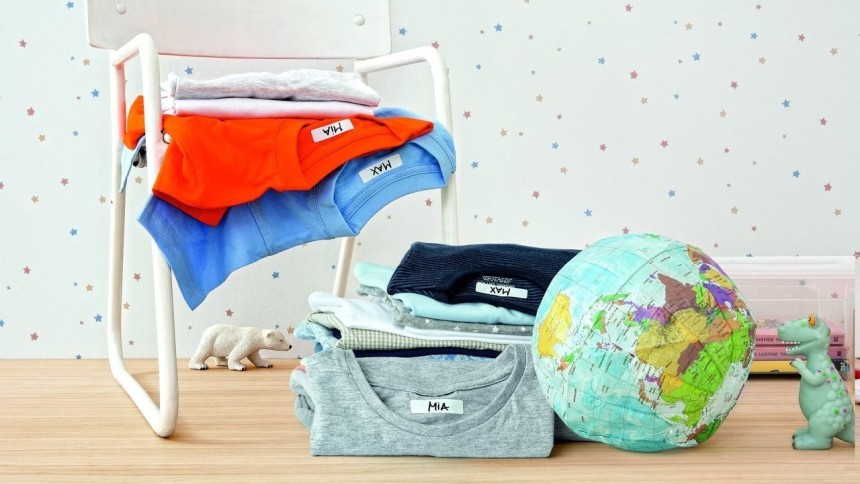 Textiletiketten Waschmaschinenenfest zum Aufbügeln