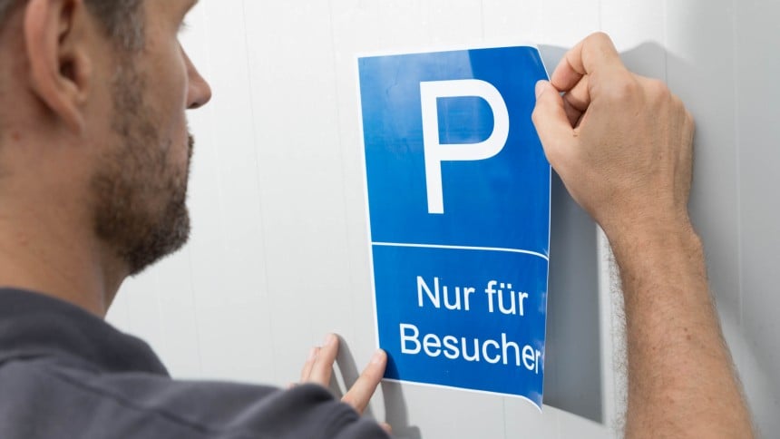 Parken nur für Besucher Parkenschild