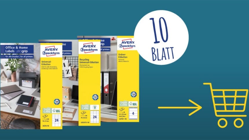 10 Blatt Etikettenpackung bei Aver kaufen