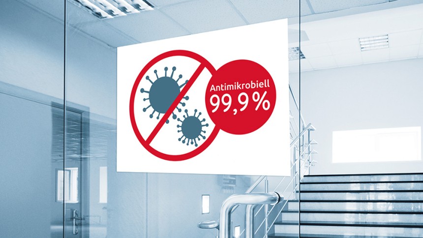Antimikrobielle Etiketten weiß