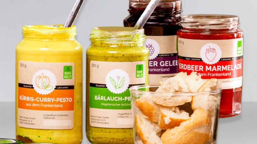 Etiketten für Gläser