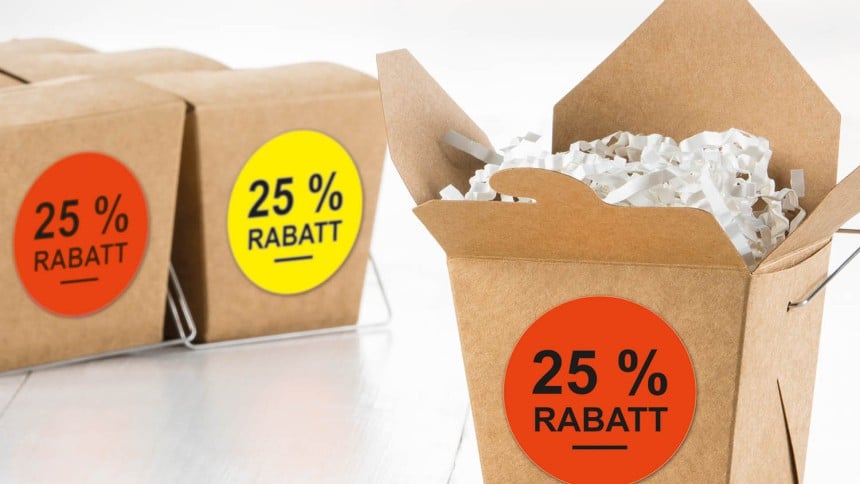 Neonfarbene Etiketten