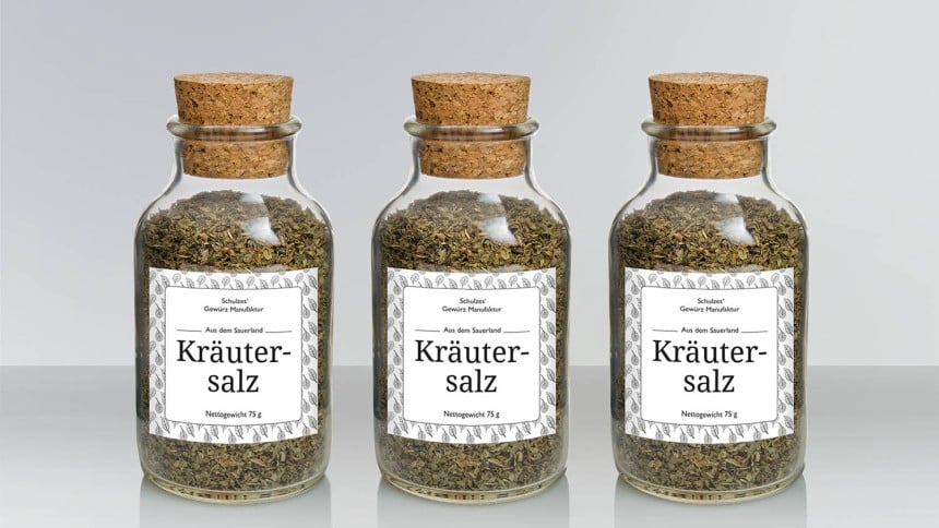 Glänzend weiße Etiketten