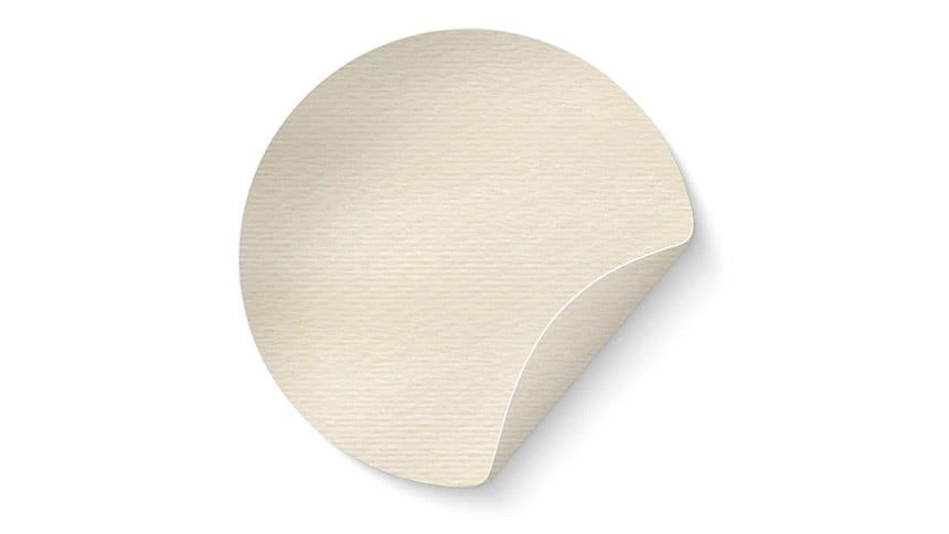 Cremefarbene Aufkleber