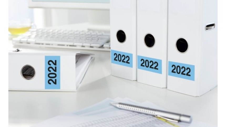 Ordneretiketten Jahreszahl 2022