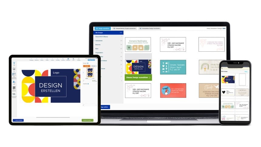 Etiketten Online Designer von Avery Zweckform