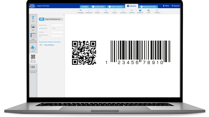 Bar Code Strichcode erstellen