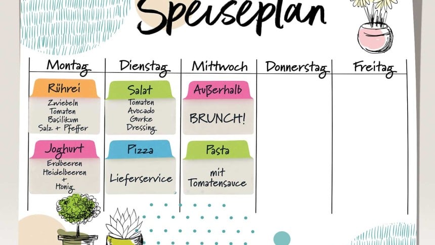 Ultratabs Speiseplan