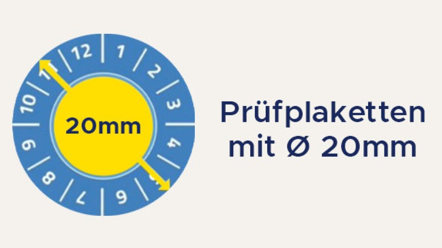20 mm Prüfplaketten