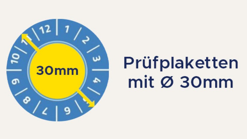 30 mm Prüfplaketten