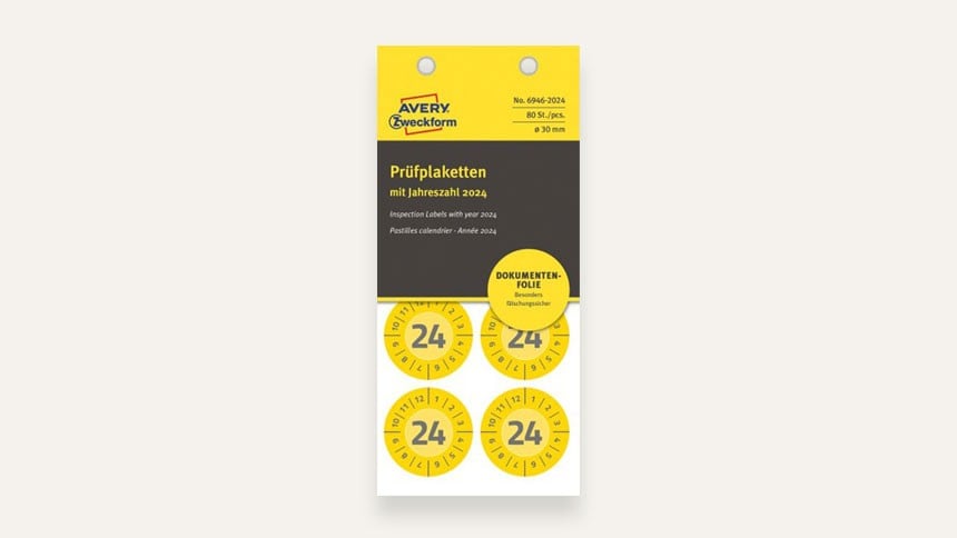 Prüfplaketten vorbedruckt