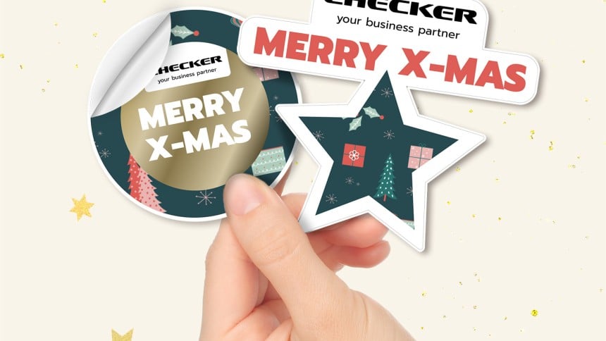 Logosticker für Weihnachten