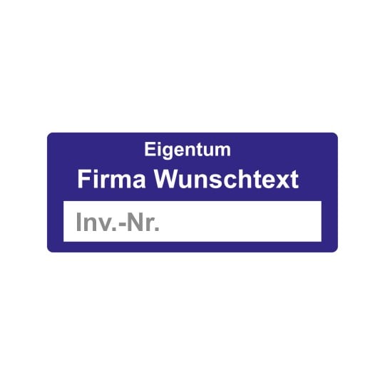 Inventar eckig & blau