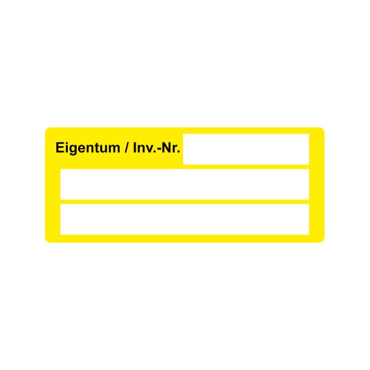 Inventar eckig & gelb