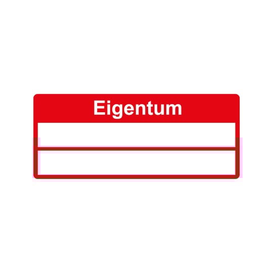Inventar eckig & rot