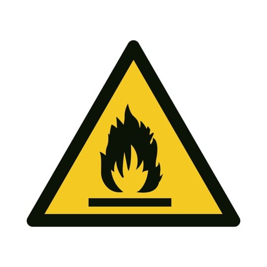 Warnschild leicht entzündbar