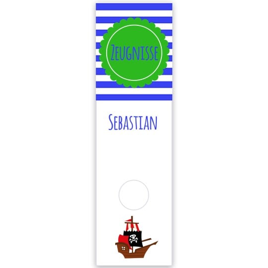 Ordneraufkleber mit Piratenmotiv