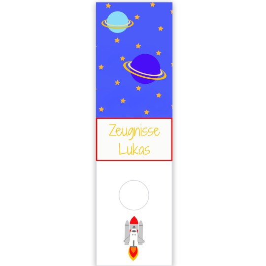 Ordneraufkleber mit Astronautenmotiv