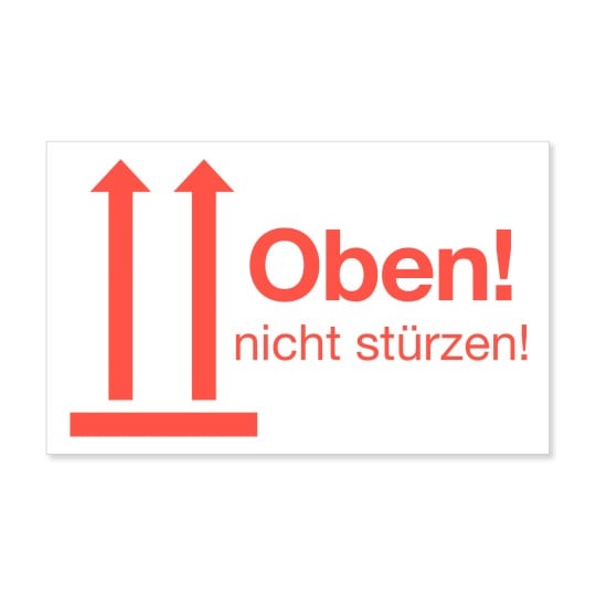 1000 Versandaufkleber Vorsicht! zerbrechlich aus Plastik ES-VER-PE-1 –  EtikettenStar