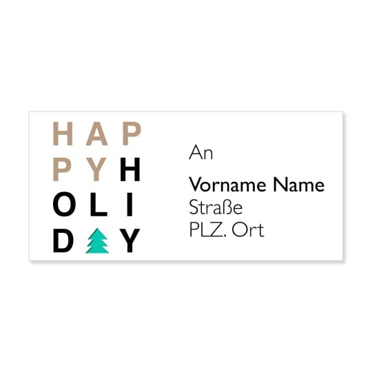 Happy Holiday Motiv zu Weihnachten