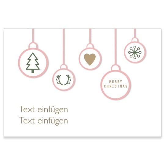 Kugeldesign auf Postkarte