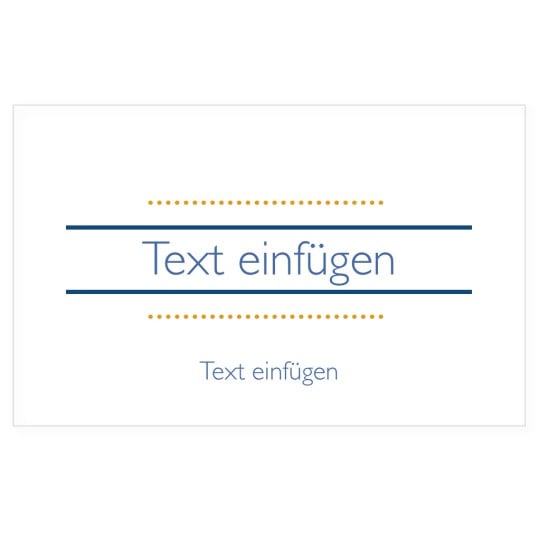 Universal-Etikett blau orange Linien Vorlage