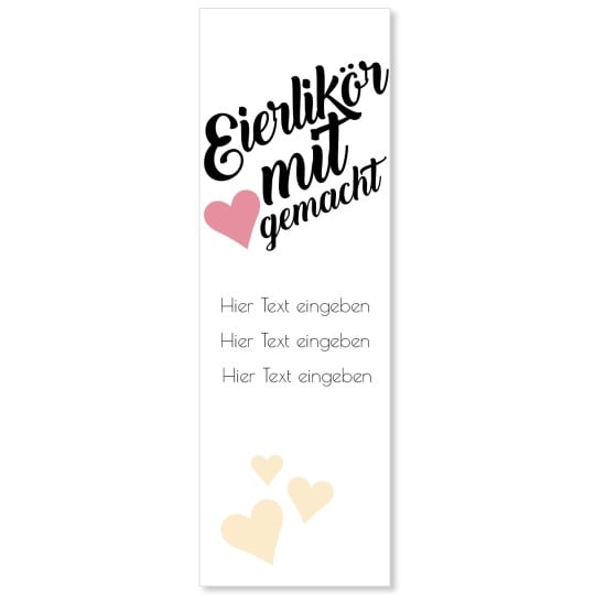 Kostenlose Vorlage Etikett Eierlikör 