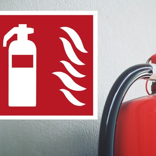 Feuerlöscher Brandschutzzeichen Etikettenvorlage
