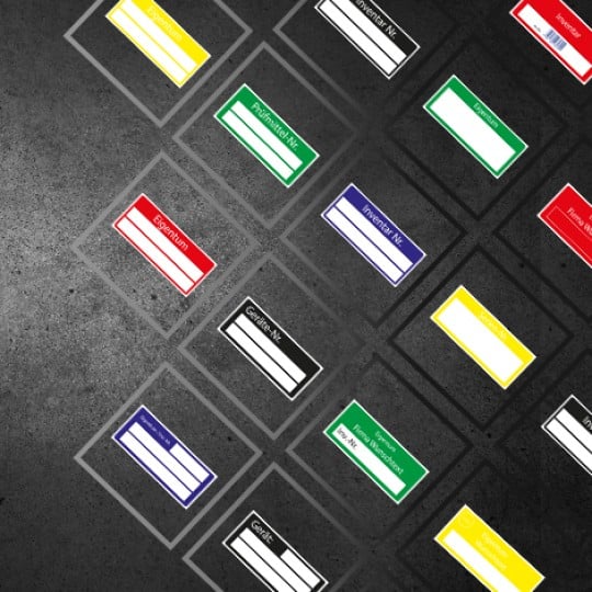 Gratis Vorlagen für Inventaretiketten