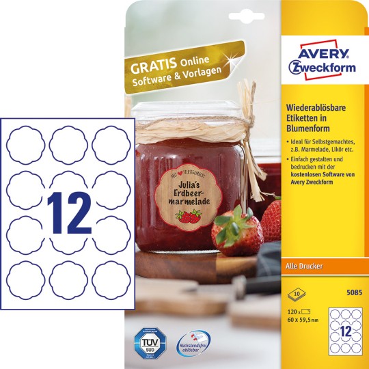 Gratis Vorlagen Fur Marmeladenetiketten Avery Zweckform