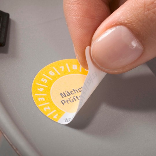 Prüfplaketten wiederablösbar
