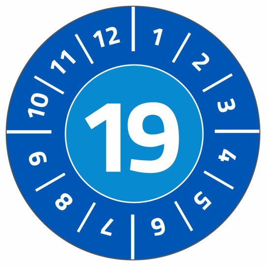 Prüfplaketten Vinyl 30mm