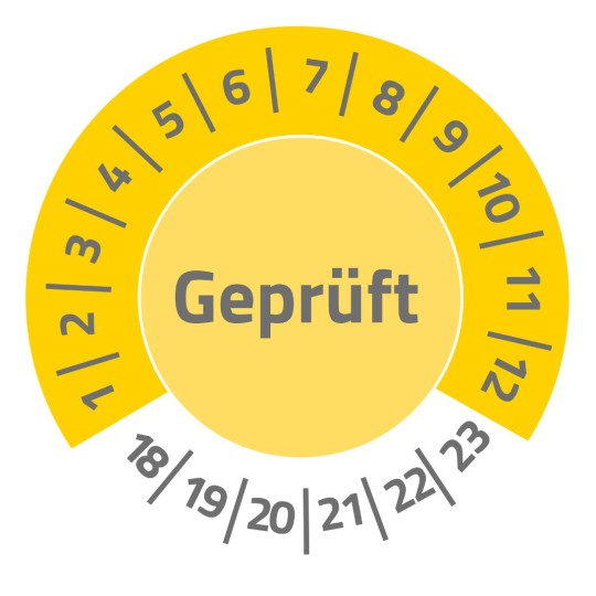 Prüfplaketten Geprüft