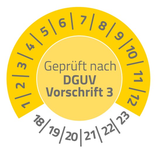 Prüfplaketten Geprüft nach DGUV Vorschrift
