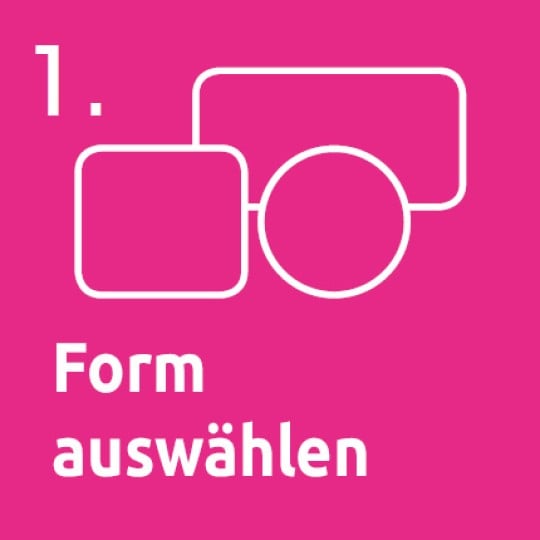 Etiketten Form auswählen