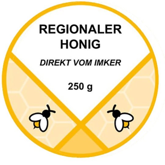 Honigetiketten selbst gestalten 40mm rund 