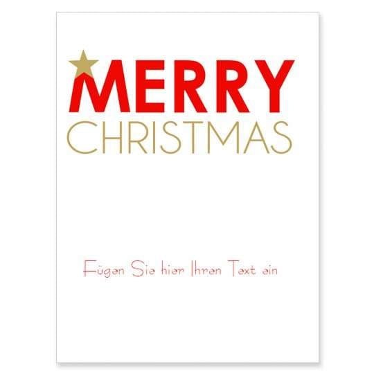 Weinflasche Merry Crhistmas