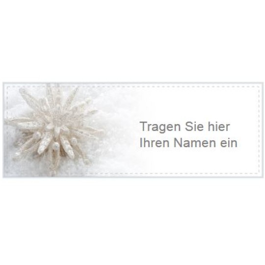 Tischkarten Schneeflocke