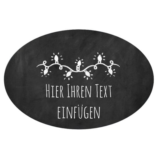 Vorlagen für ovale Etiketten für Weihnachten