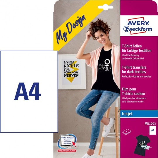 Testilfolie Bügelfolie für schwarze T-Shirts