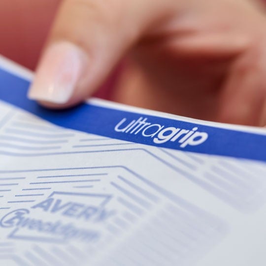Ultragrip Etikettenqualität zum Fühlen