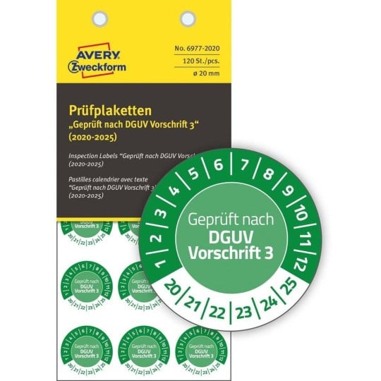 Prüfplaketten 6977-2020
